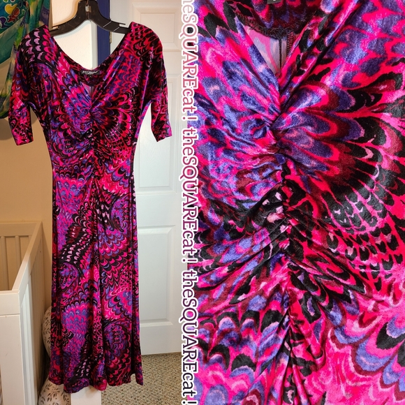π¦Wings of a Butterfly Betsey Johnson Velvet Dress - Picture 4 of 7